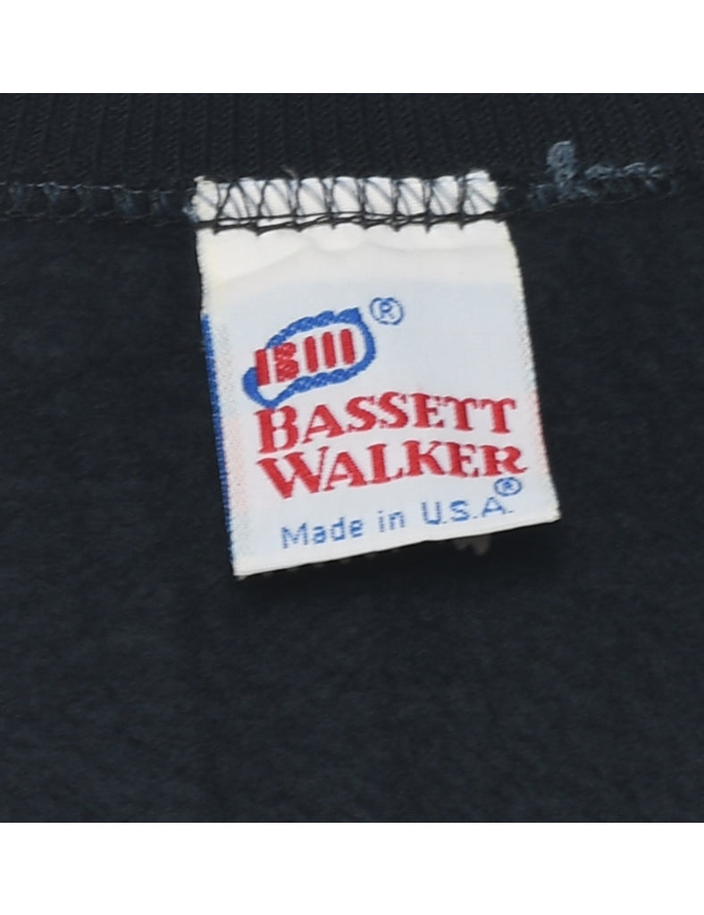 Black & White Stripe Detail Plain Sweatshirt - XL