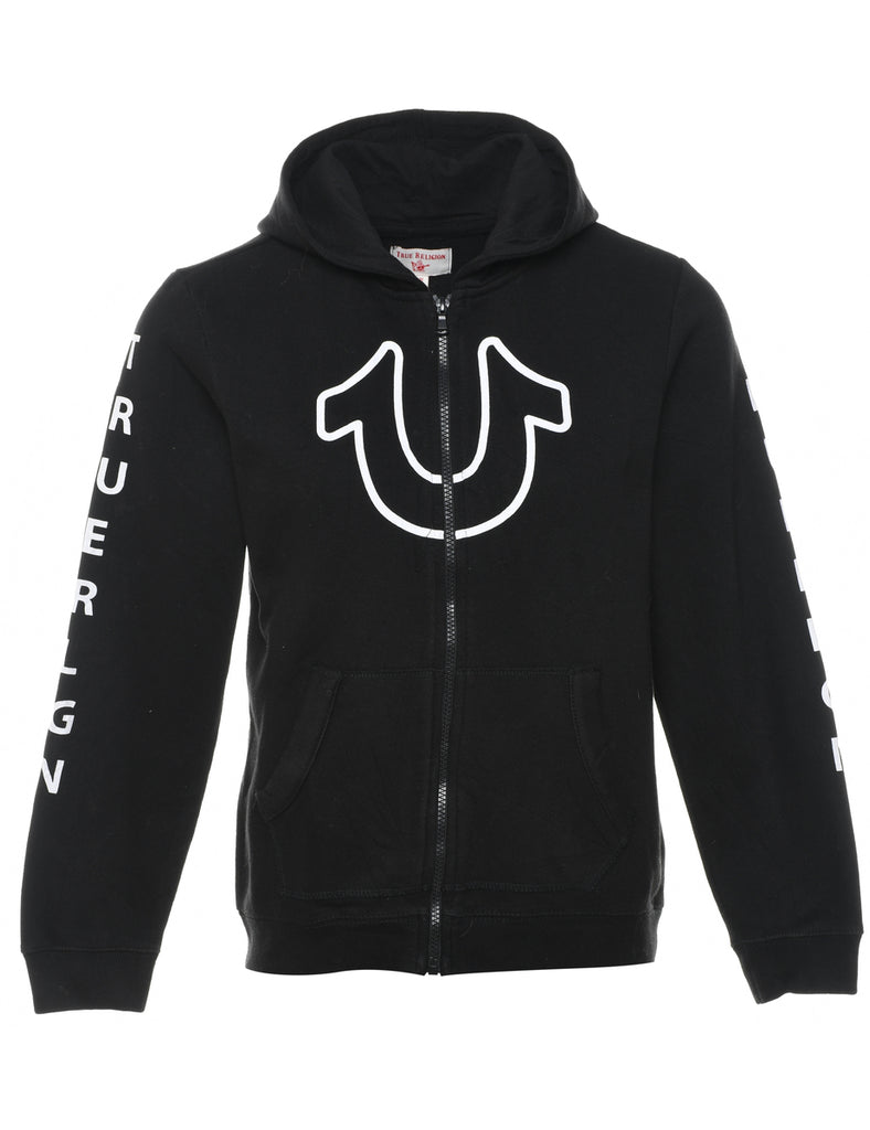 Black & White True Religion Y2K Printed Hoodie - M