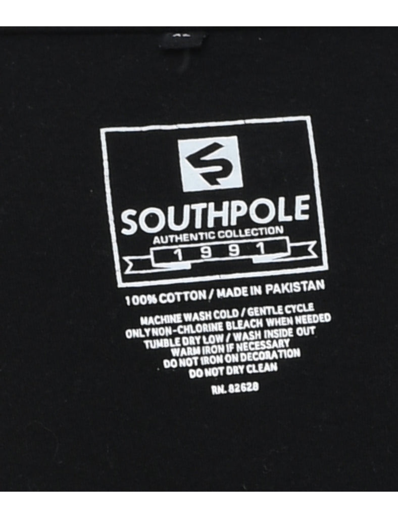 Black & White Y2K Southpole Printed T-shirt - XL