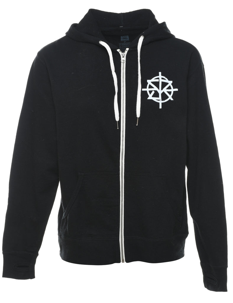 Black WWE Printed Hoodie - M