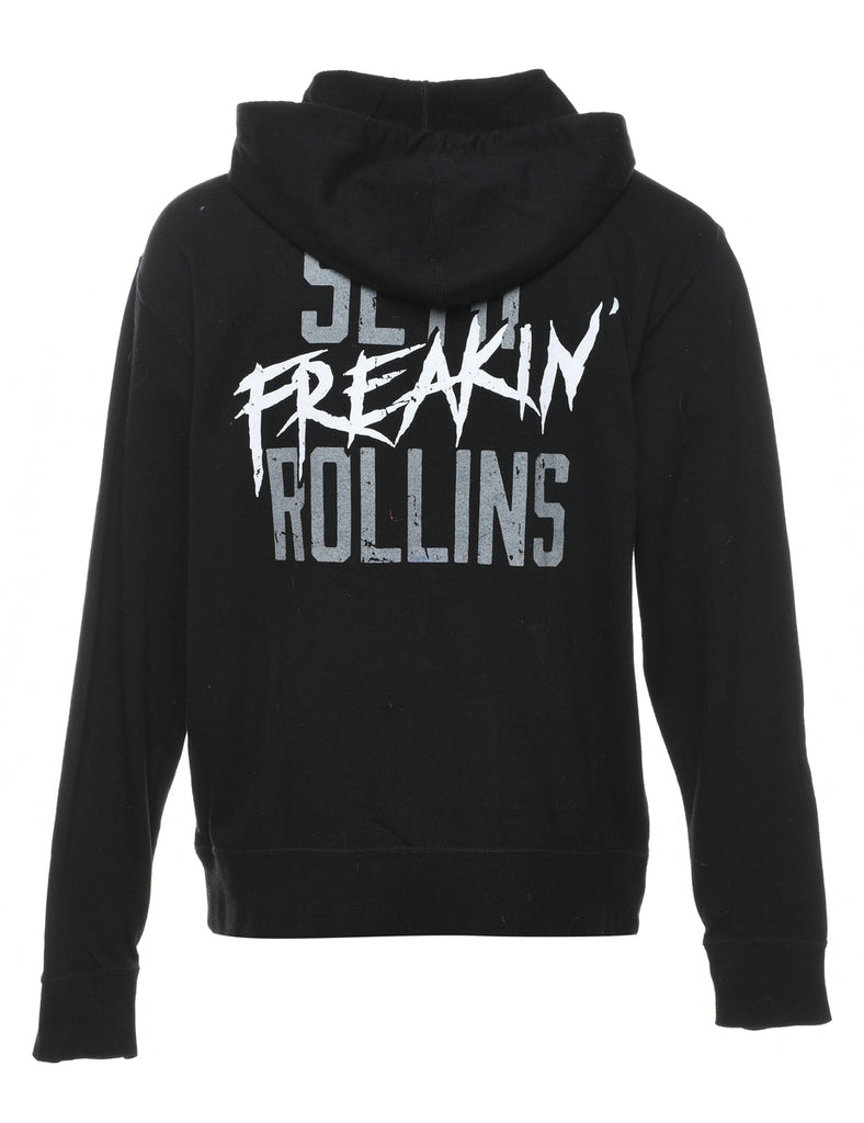 Black WWE Printed Hoodie - M