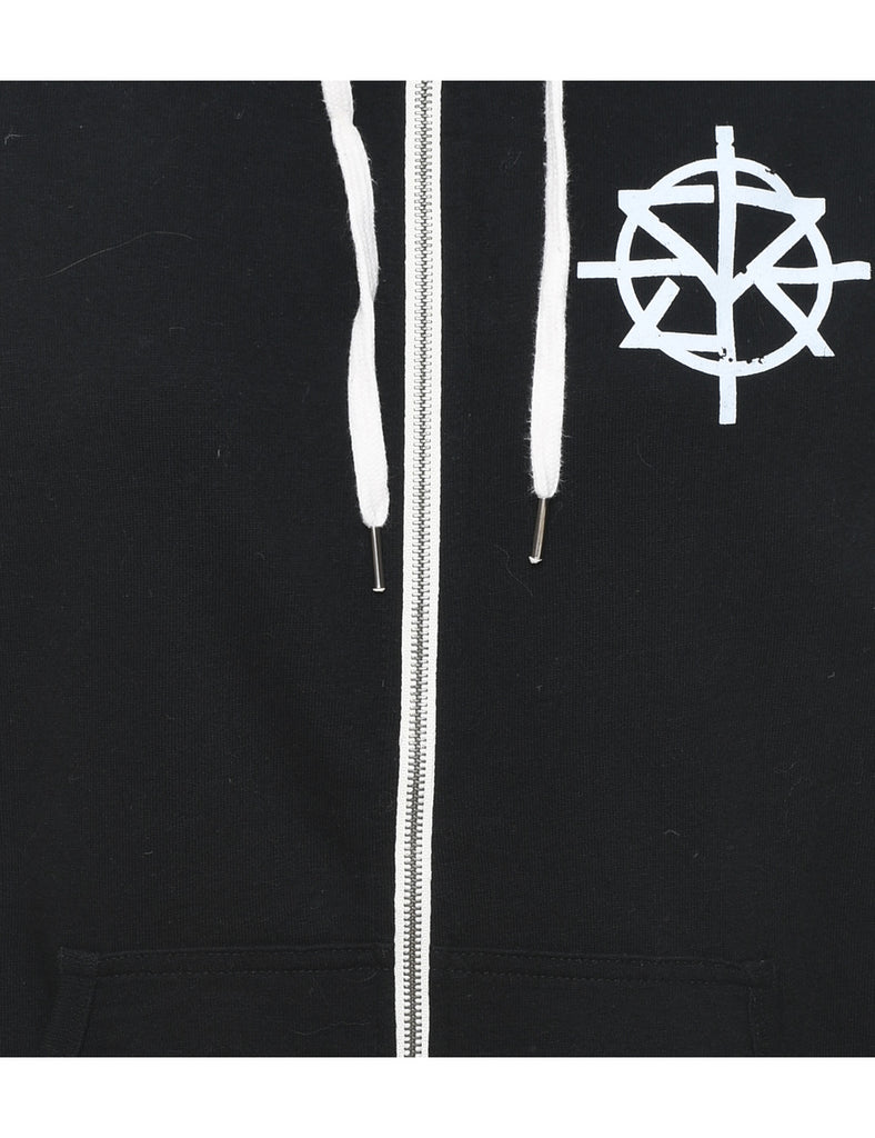 Black WWE Printed Hoodie - M