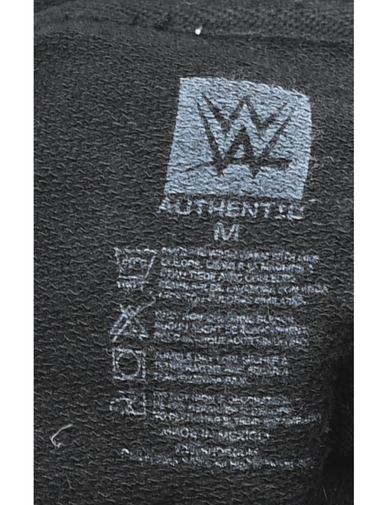 Black WWE Printed Hoodie - M