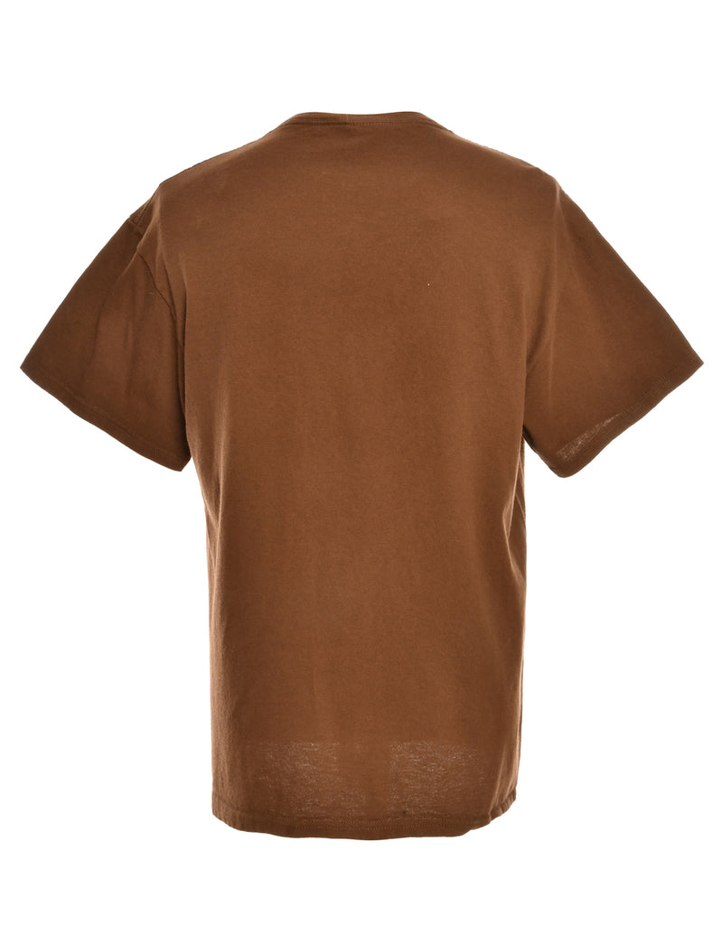Blood Brothers Dark Brown Printed T-shirt - L