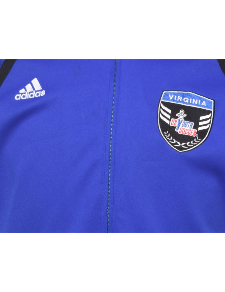 Blue Adidas Virginia Youth Soccer Track Top - M