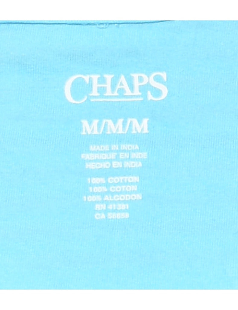 Blue & Navy Striped Printed T-shirt - M