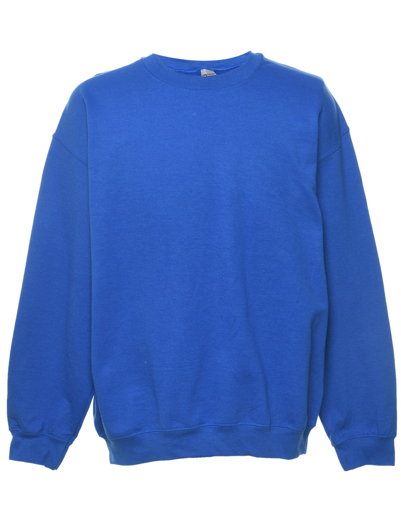 Blue Plain Sweatshirt - L