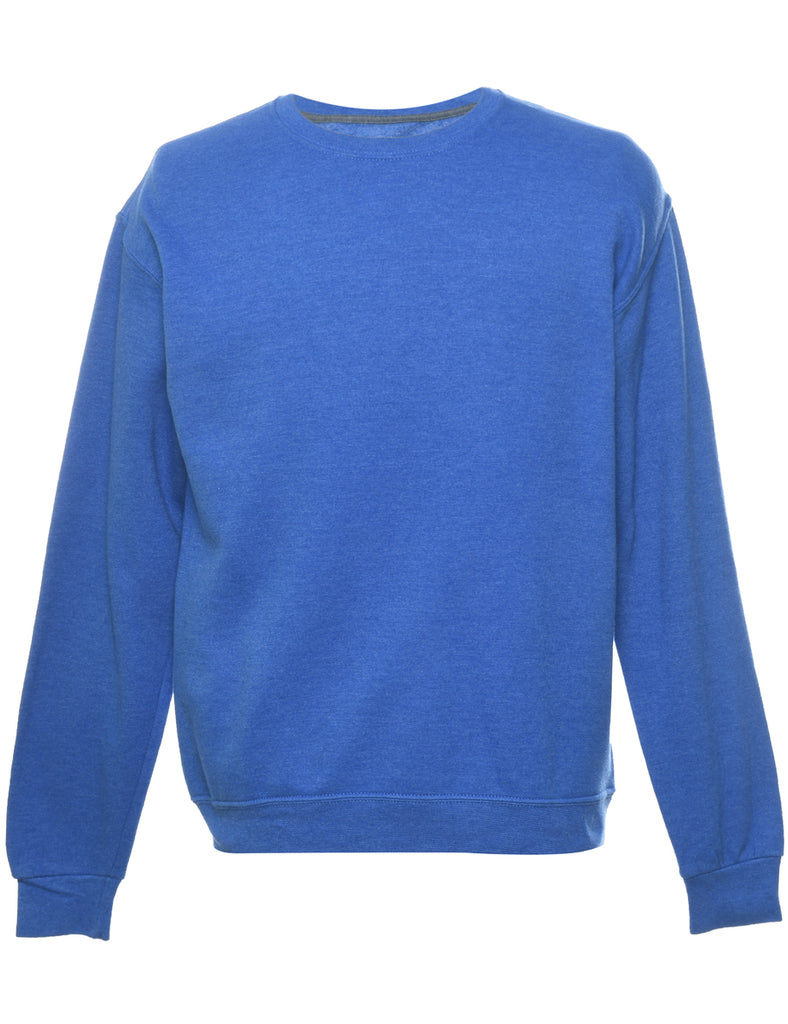 Blue Plain Sweatshirt - M