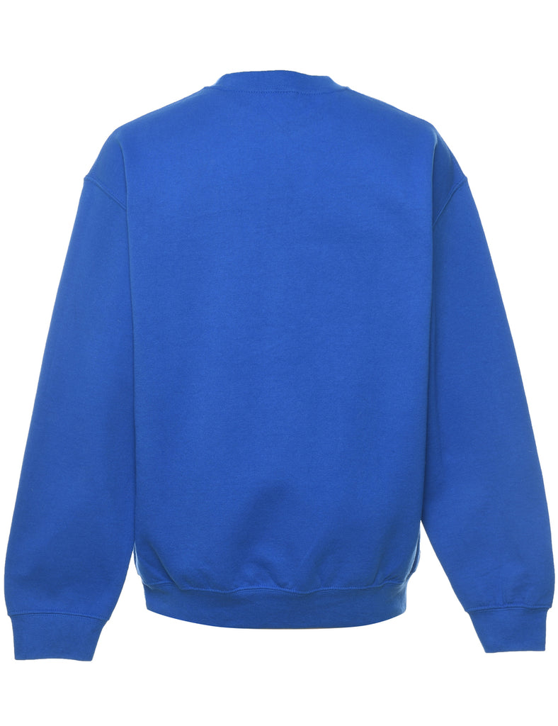 Blue Plain Sweatshirt - M