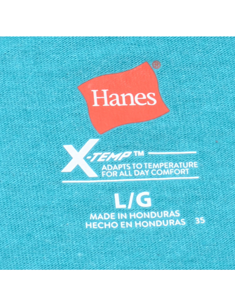 Blue Plain T-shirt - L