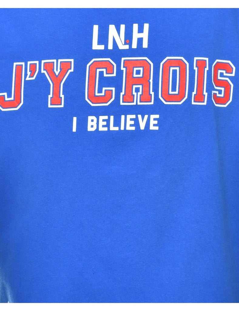 Blue Printed T-shirt - L