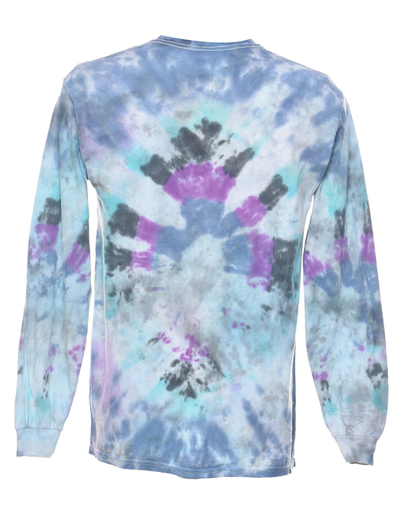 Blue Tie Dye Long Sleeve T-shirt - M