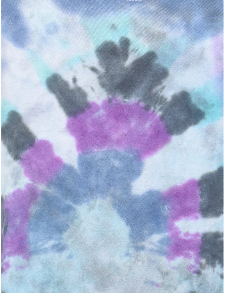 Blue Tie Dye Long Sleeve T-shirt - M