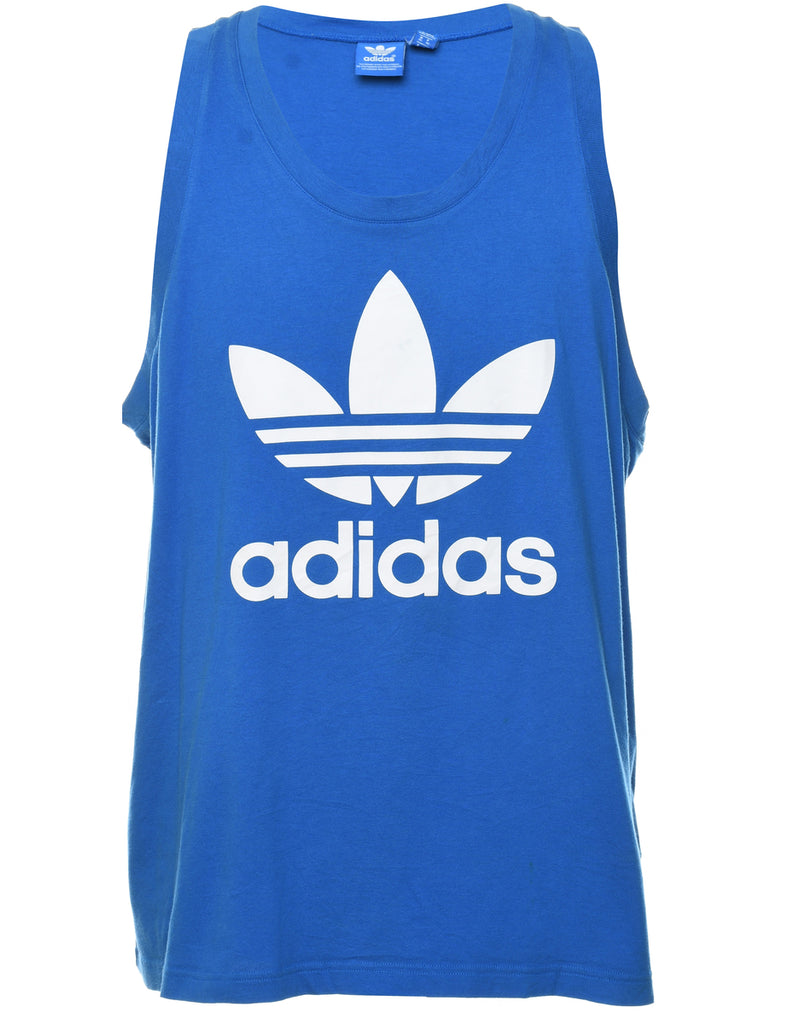 Blue & White Contrast Adidas Vest - XL