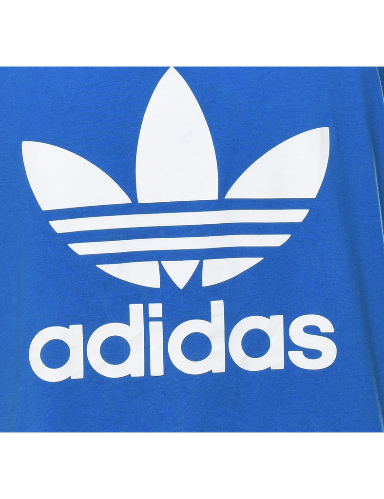 Blue & White Contrast Adidas Vest - XL