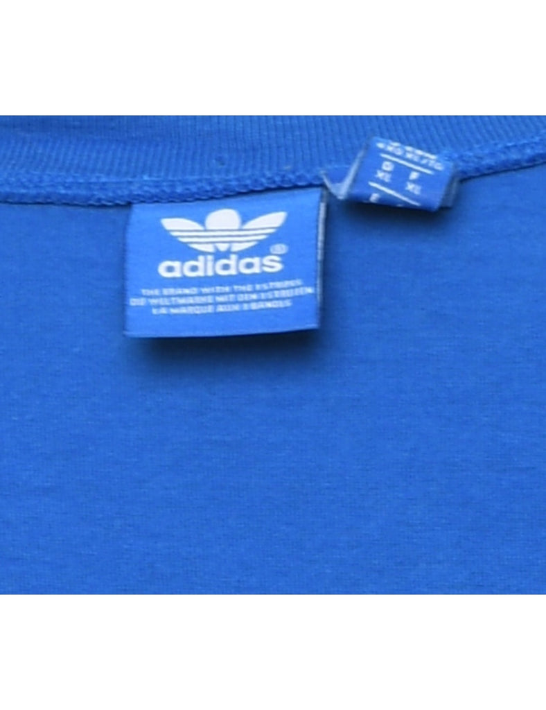 Blue & White Contrast Adidas Vest - XL