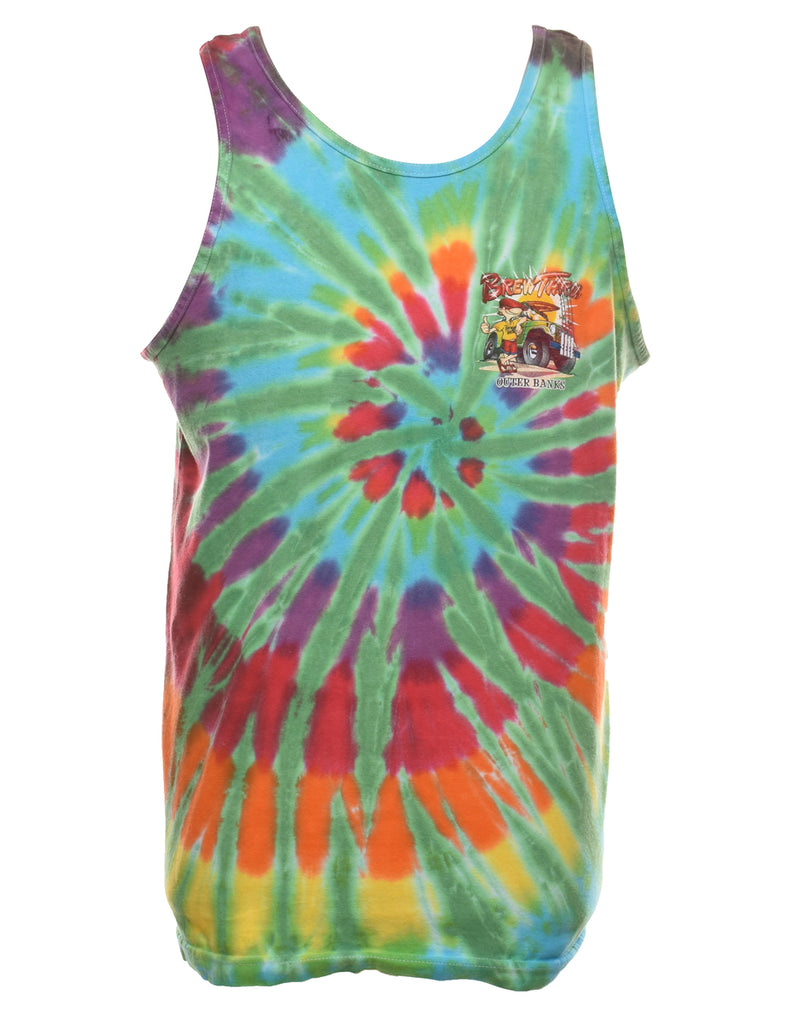 Brew Thru Tie Dye Multi-Colour Vest - M