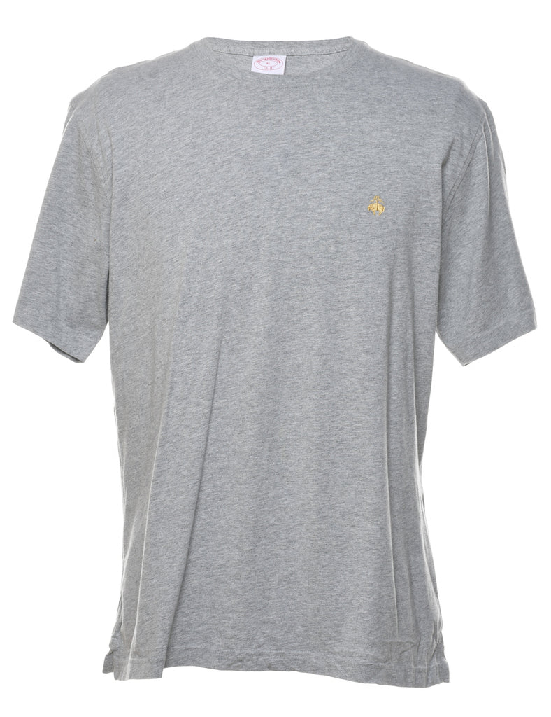 Brooks Brothers Light Grey Plain T-shirt - XL