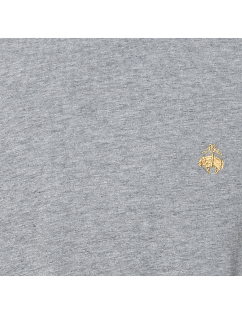Brooks Brothers Light Grey Plain T-shirt - XL