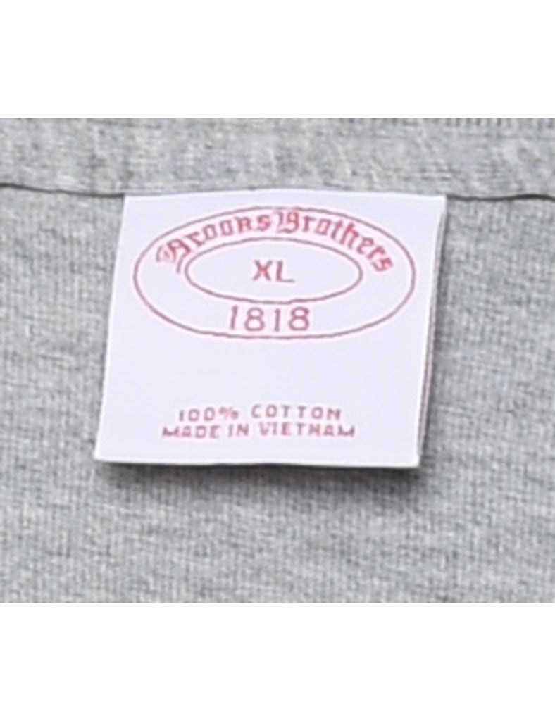 Brooks Brothers Light Grey Plain T-shirt - XL