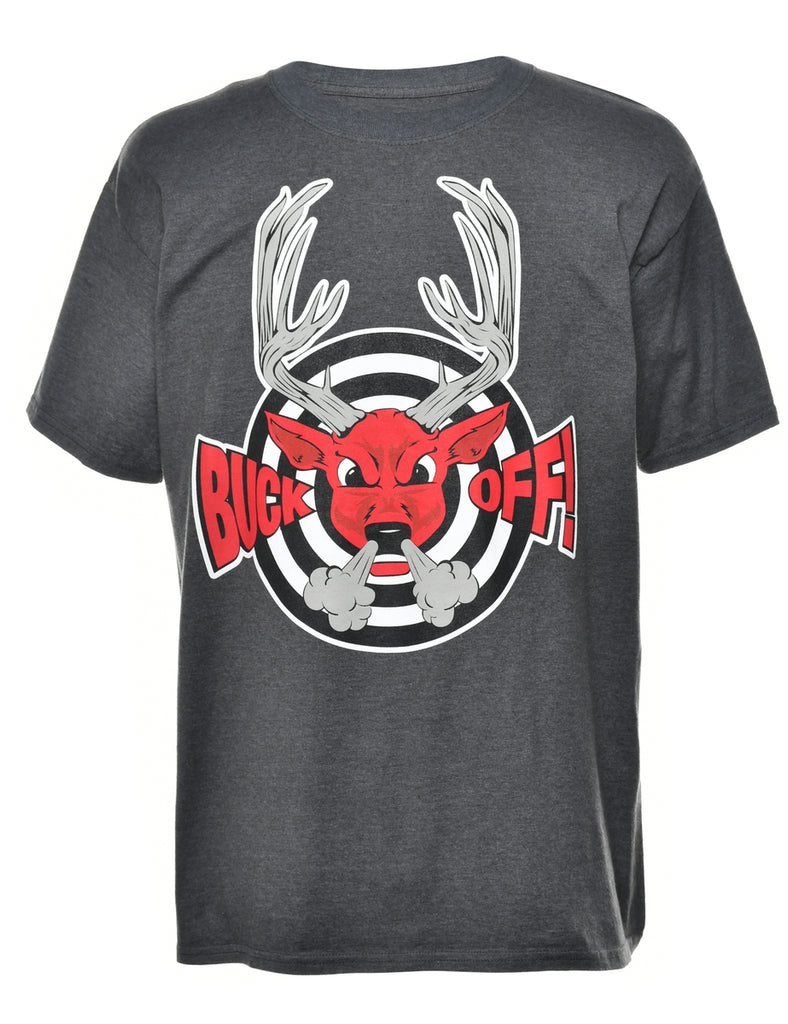 Buck Off Printed T-shirt - L