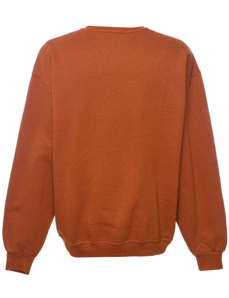 Burnt Orange Plain Sweatshirt - XL
