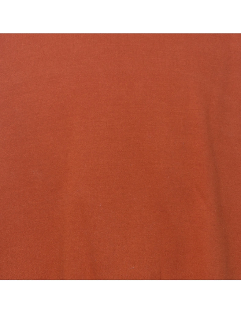 Burnt Orange Plain Sweatshirt - XL