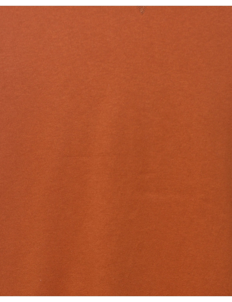 Burnt Orange Plain Sweatshirt - XL