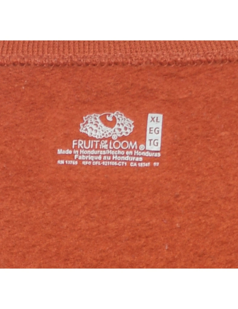 Burnt Orange Plain Sweatshirt - XL