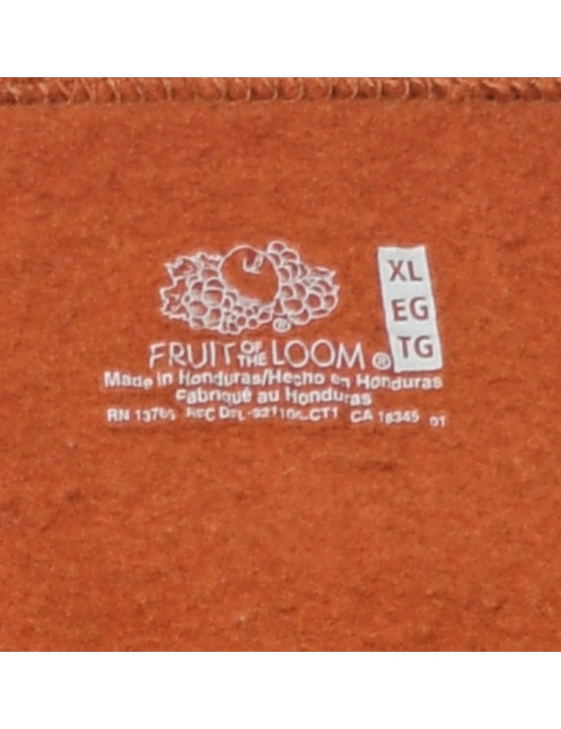 Burnt Orange Plain Sweatshirt - XL