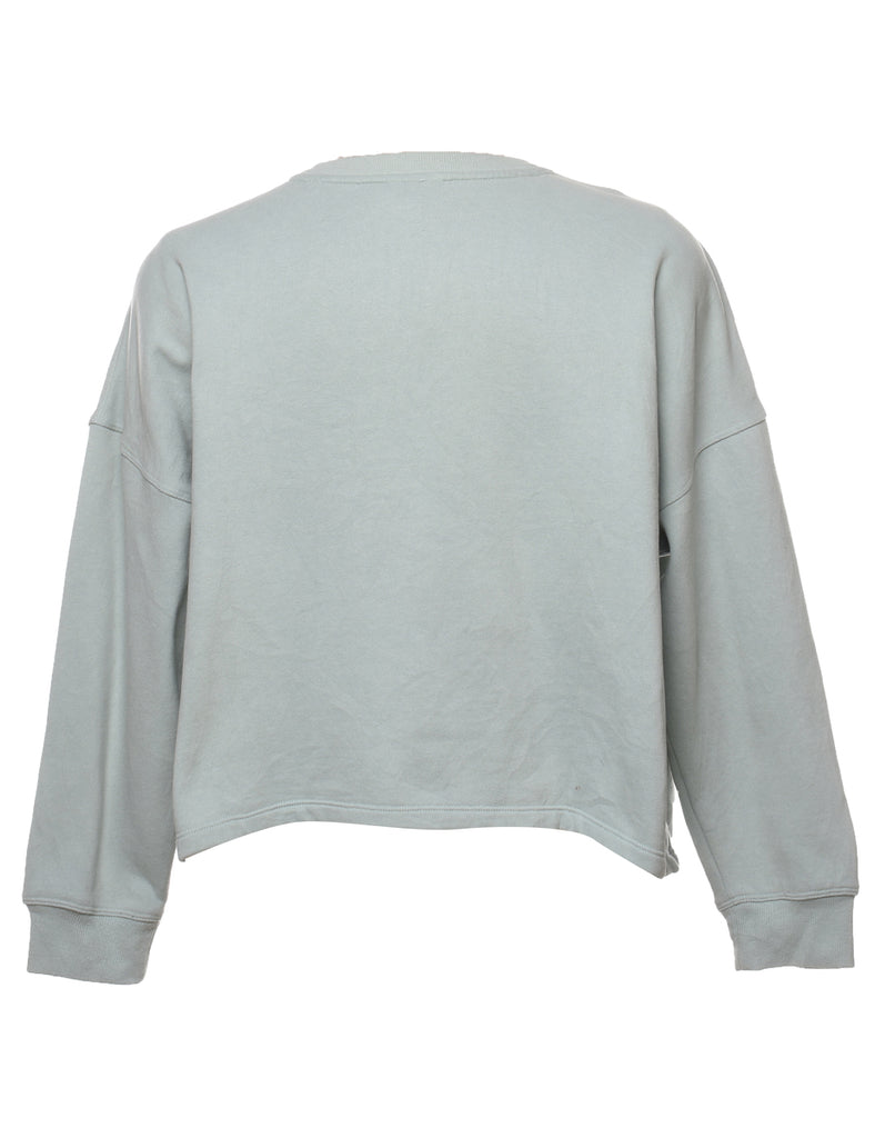 Calvin Klein Light Grey & White Printed Sweatshirt - XL