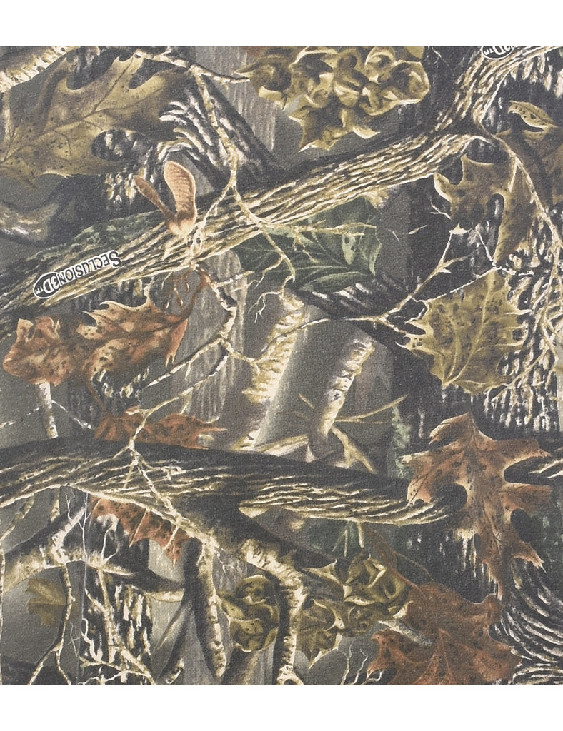 Camouflage Print Sweatshirt - L