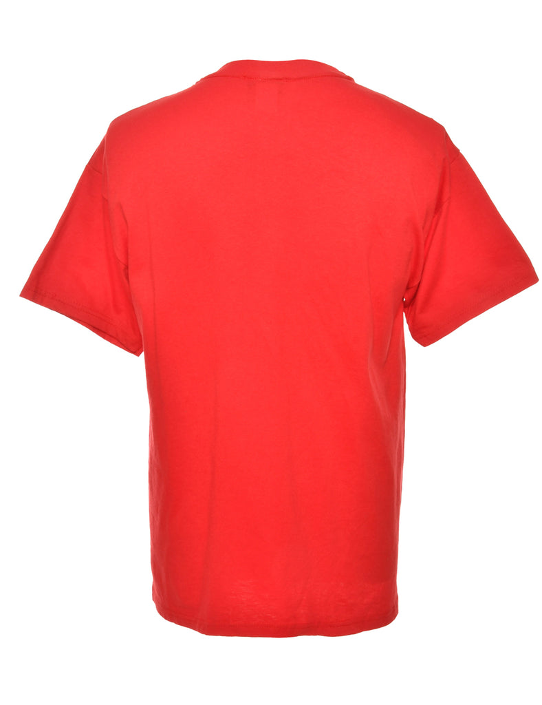 Car Print Red T-shirt - M