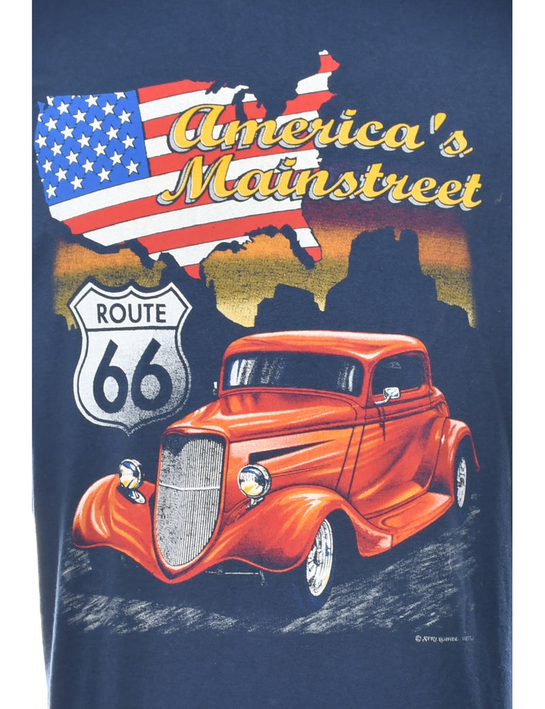 Car Printed T-shirt - XL