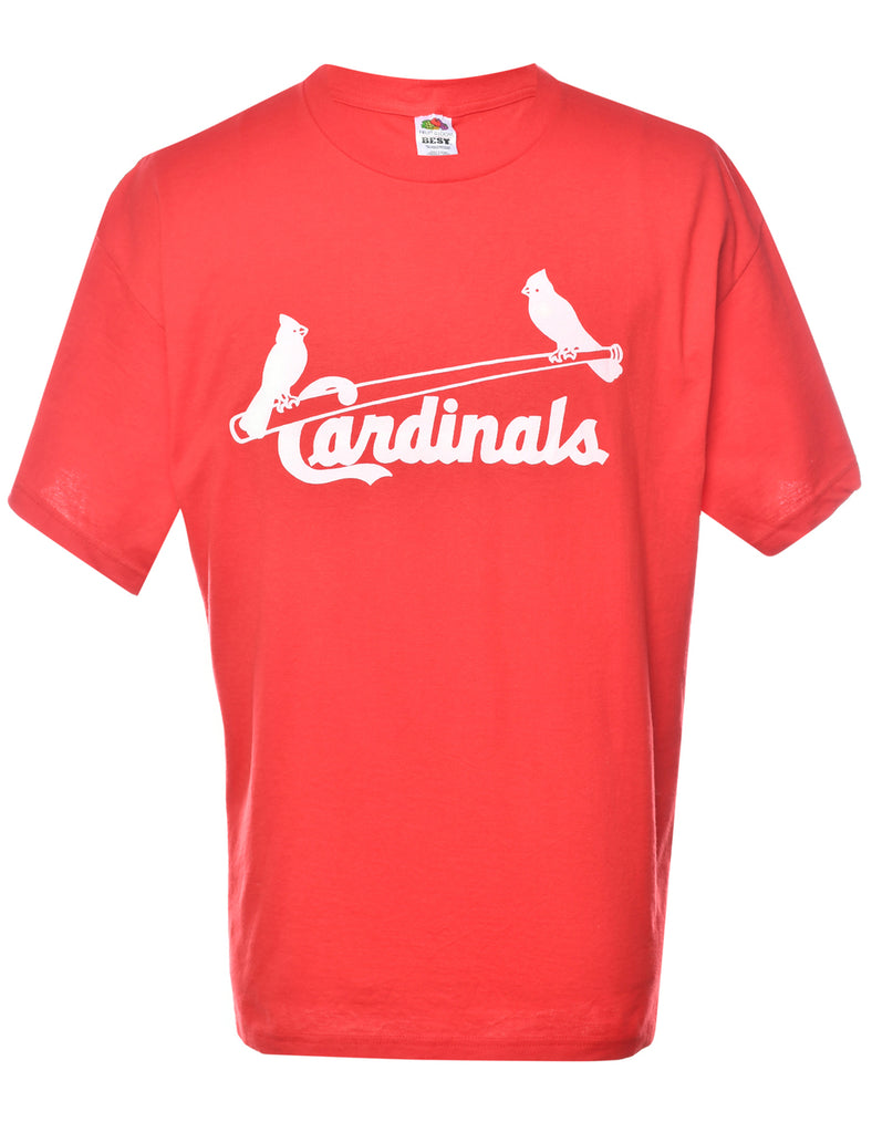 Cardinals Red Printed T-shirt - XL
