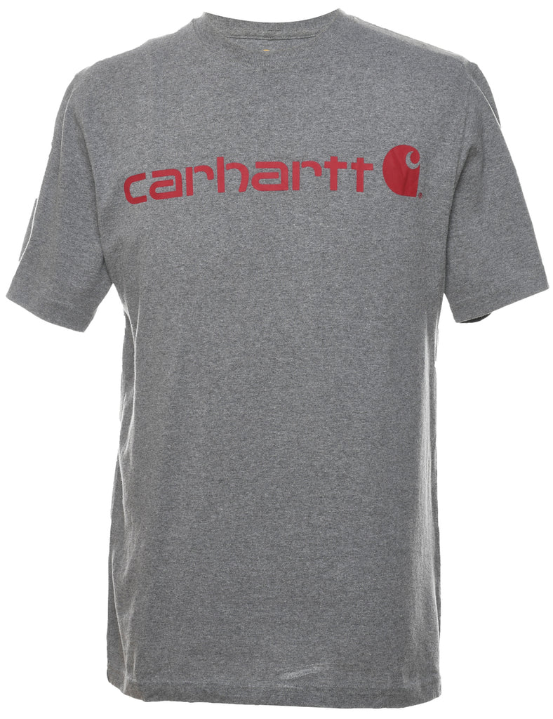 Carhartt Grey & Red Printed T-shirt - S