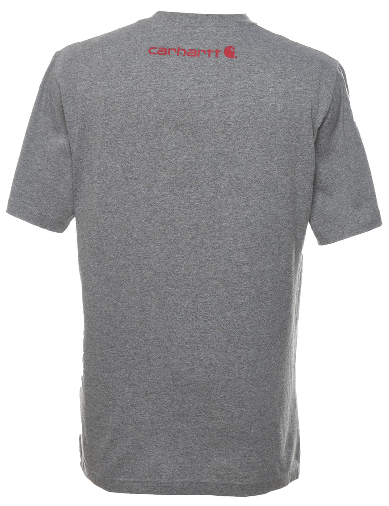 Carhartt Grey & Red Printed T-shirt - S