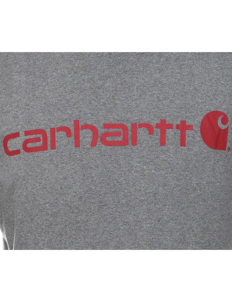 Carhartt Grey & Red Printed T-shirt - S