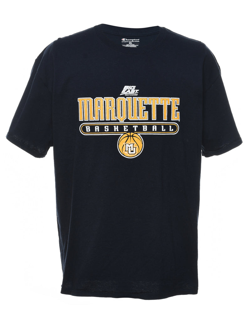 Champion Basketball Navy & Yellow Sports T-shirt - XL