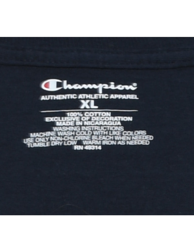 Champion Basketball Navy & Yellow Sports T-shirt - XL