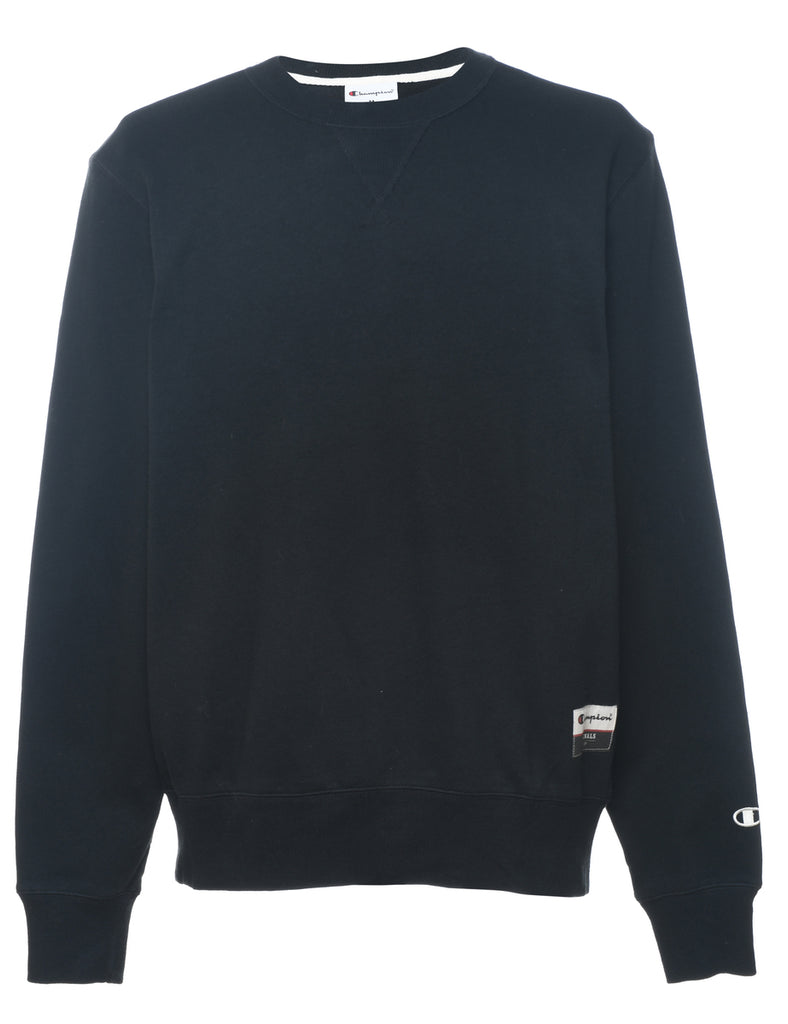 Champion Black Plain Sweatshirt - M