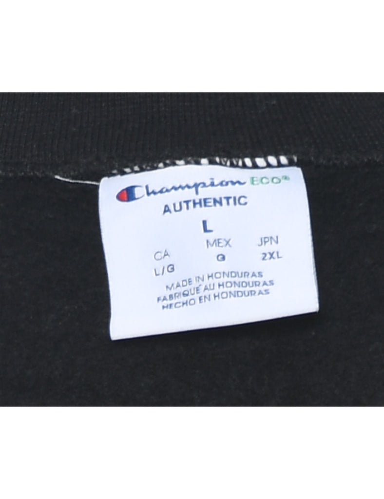 Champion Black Plain Sweatshirt - L