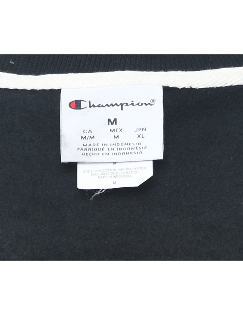 Champion Black Plain Sweatshirt - M