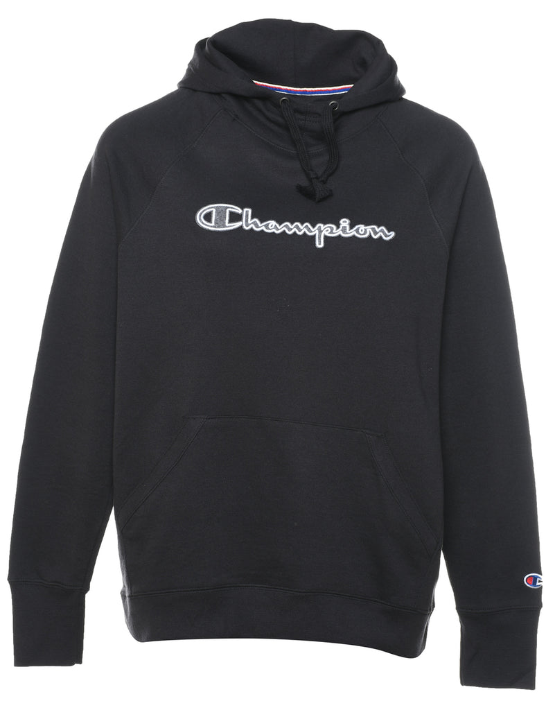 Champion Black Printed Hoodie - L