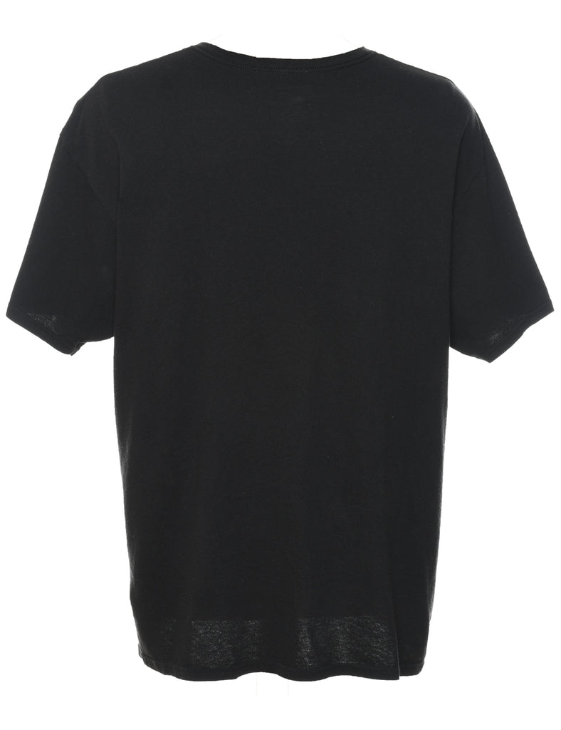 Champion Black, Red & White Printed T-shirt - XL