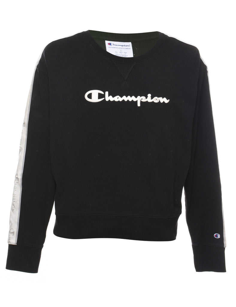 Champion Black & White Contrast Sweatshirt - L