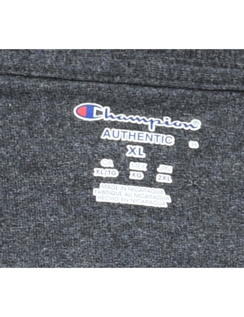 Champion CCU Printed Grey & Blue T-Shirt - XL