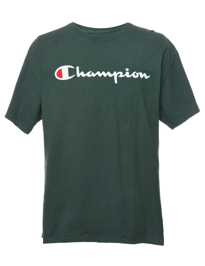Champion Dark Green Printed T-shirt - XL