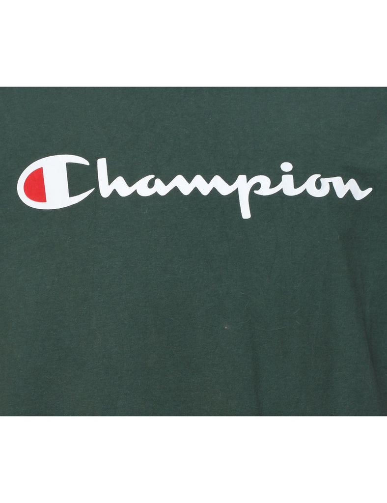 Champion Dark Green Printed T-shirt - XL