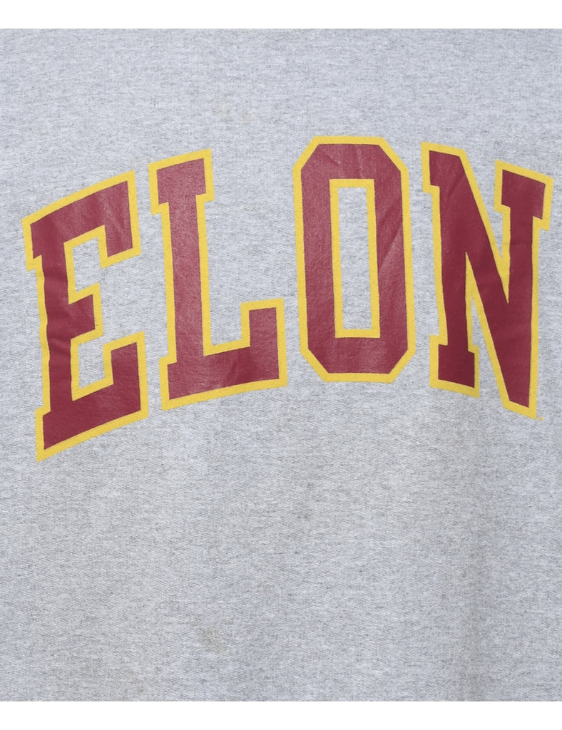 Champion Elon Printed Grey Sweatshirt - L